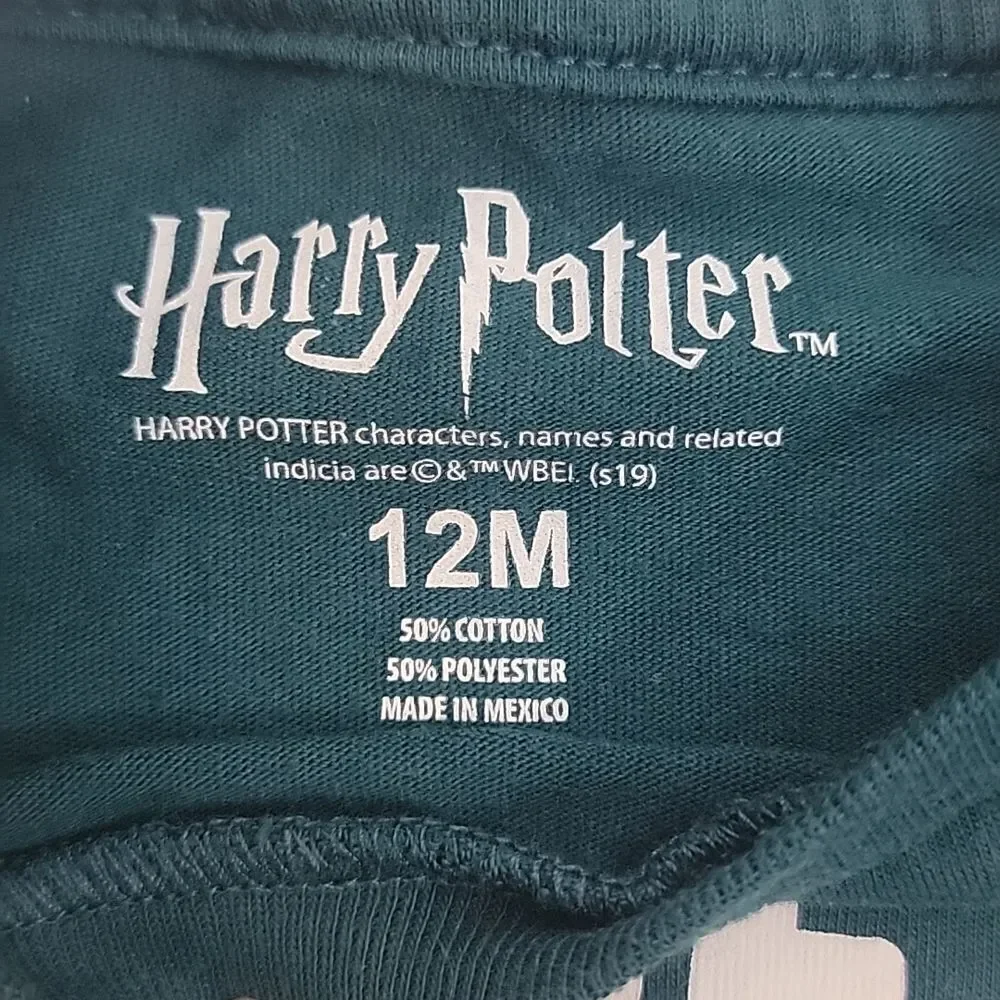 𝅺harry Potter All Of My Friends Are Wizards Green Tee size 12 Month